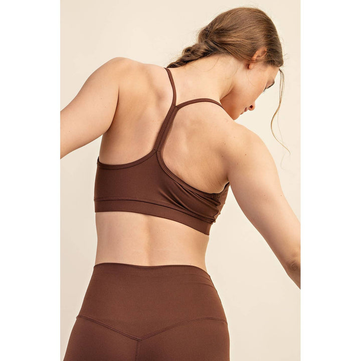 RAE MODE RECYCLED BUTTER Y BACK BRA TOP - JAVA