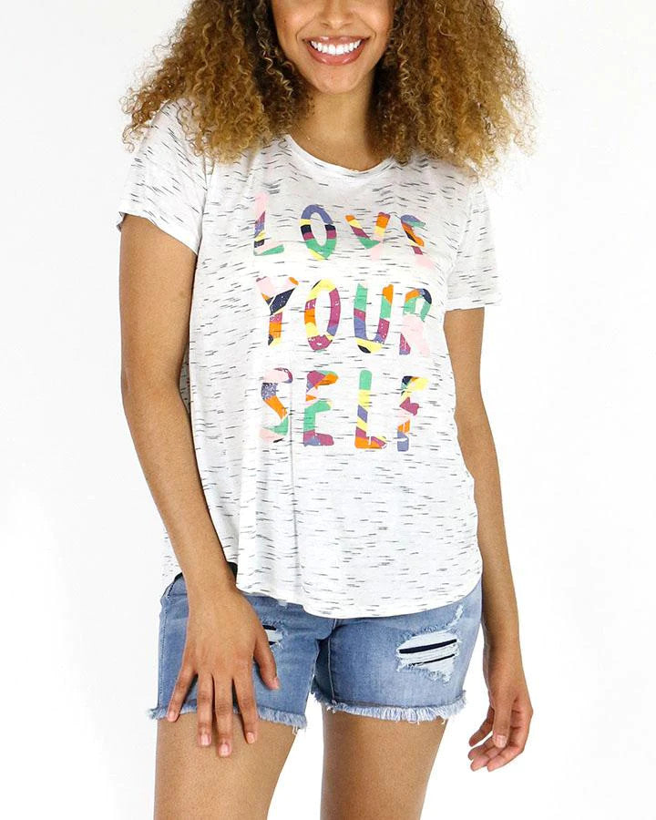 Grace and Lace Perfect Crew Graphic Tee - Love Your Self