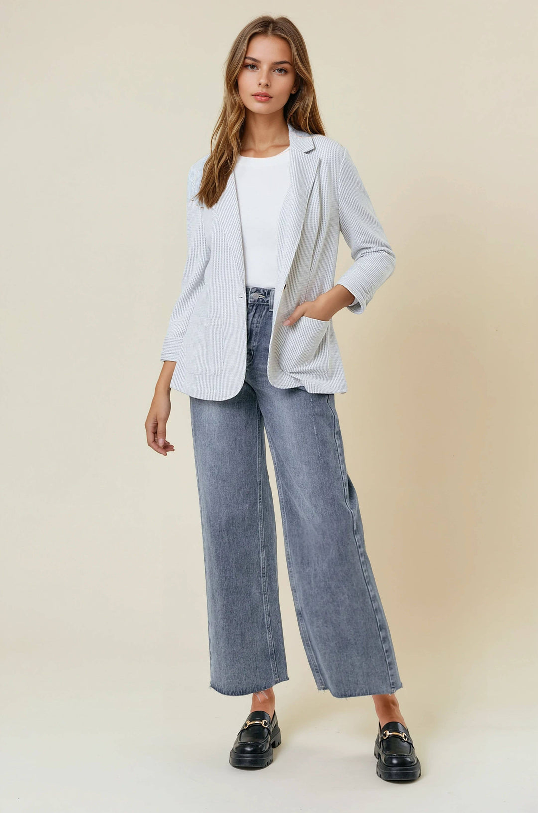 Lighten Up Textured Blazer