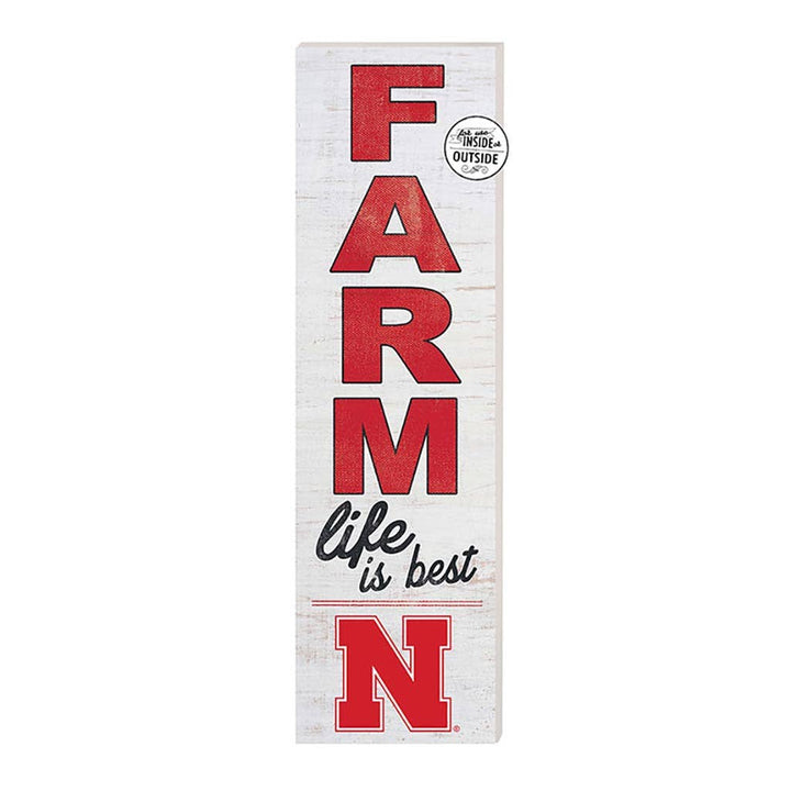 10x35 InOutdoor Sign FARM Life Nebraska Cornhuskers