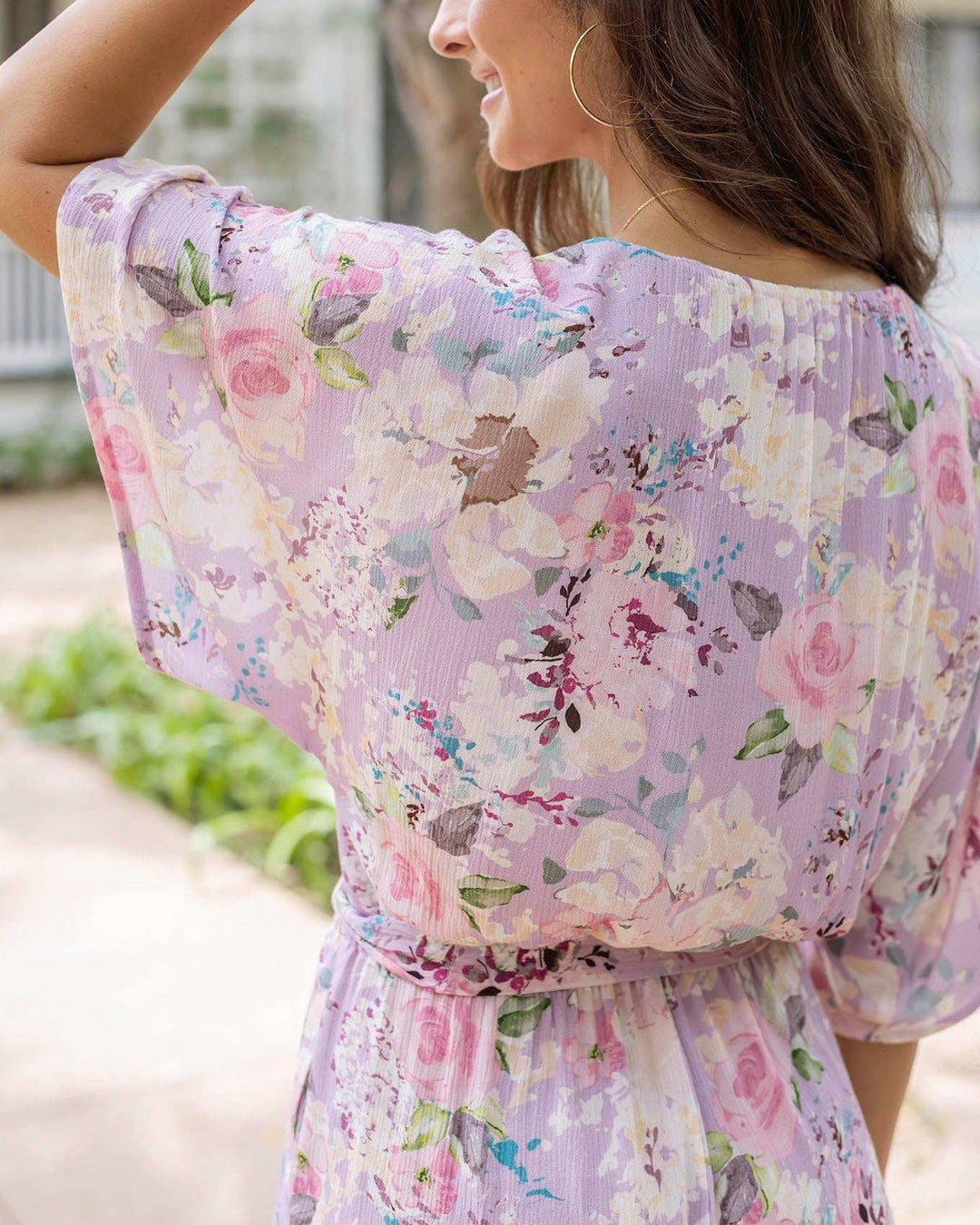 Sweetest Floral Romper in Purple Floral