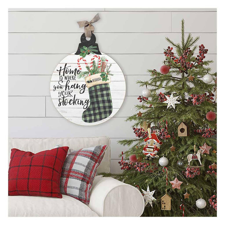 LG Home - Hang Stocking Ornament Sign Nebraska