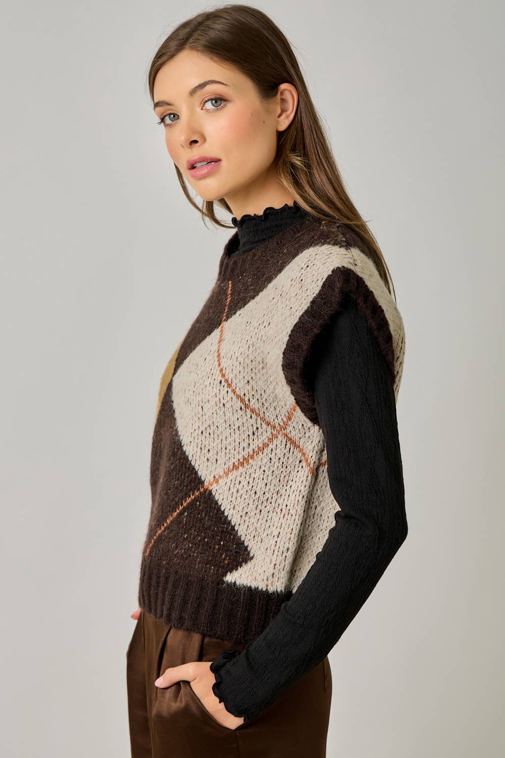 Campus Coffee Argyle Sweater Vest