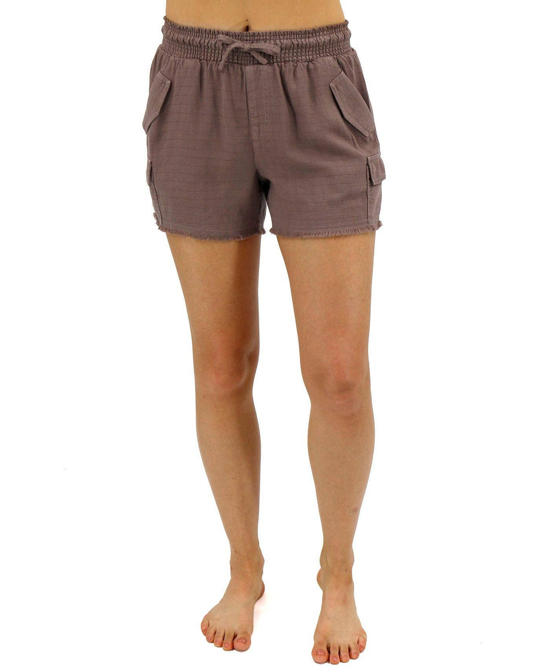 Tencel™ Lyocell Cargo Soft Shorts in Mocha