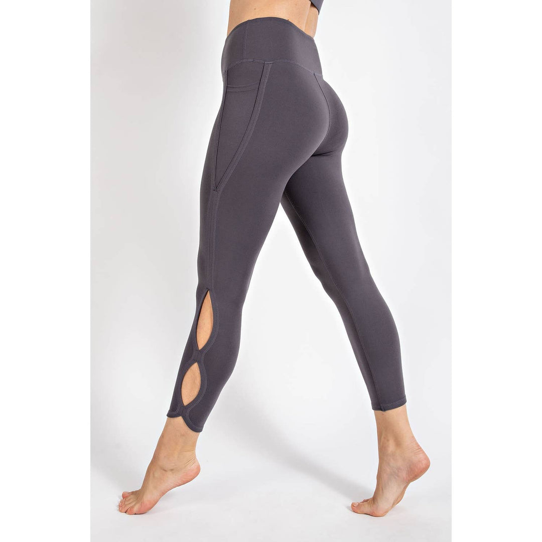 RAE MODE BUTTER HIGH RISE CROPPED YOGA LEGGINGS - GOLDEN APRICOT