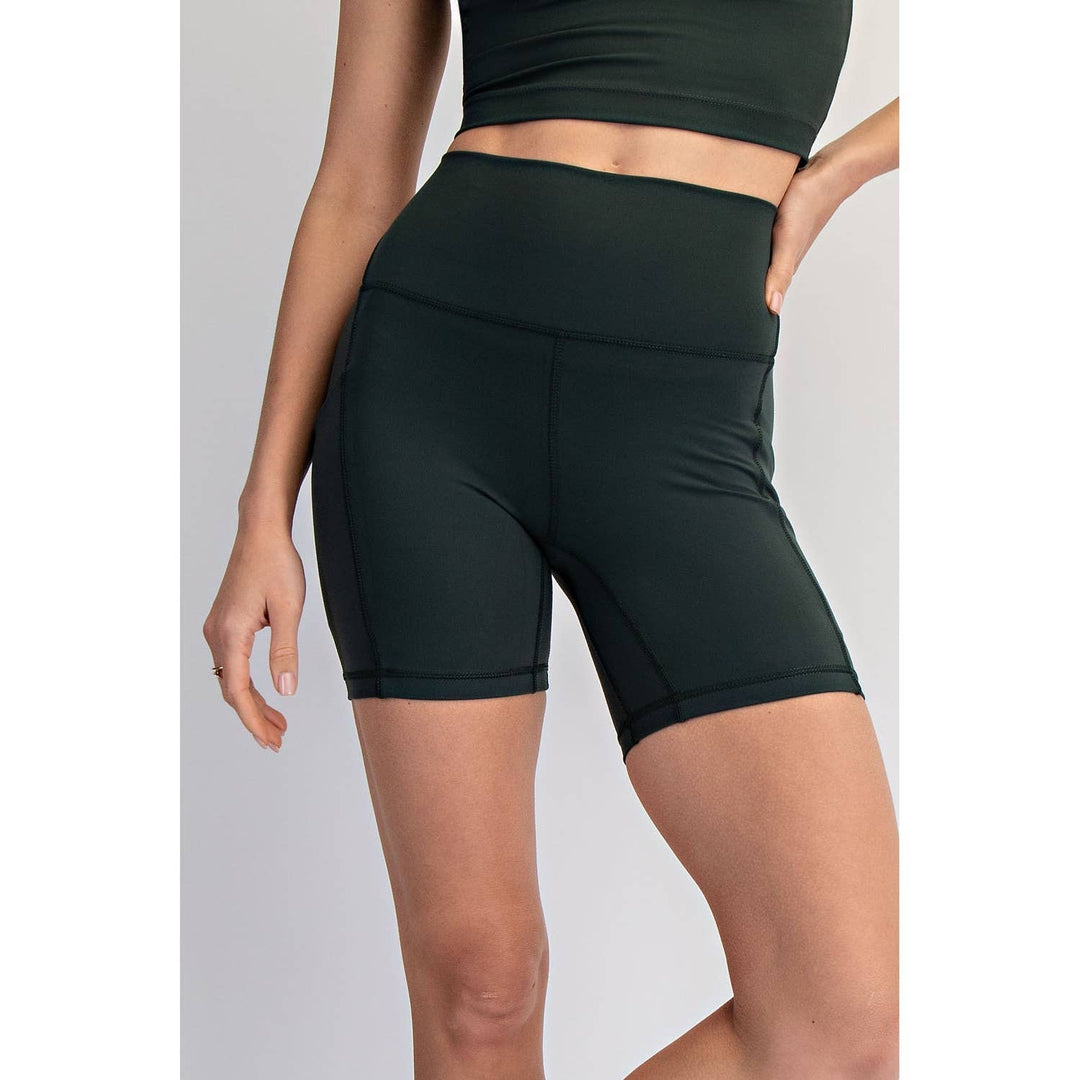 RAE MODE NYLON BUTTER 6IN BIKER SHORTS - 2 colors!
