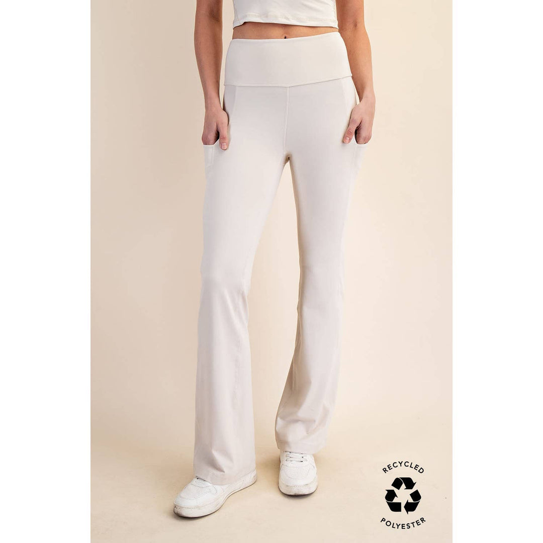 RAE MODE RECYCLED BUTTER FLARED LEGGINGS - TRUE RED