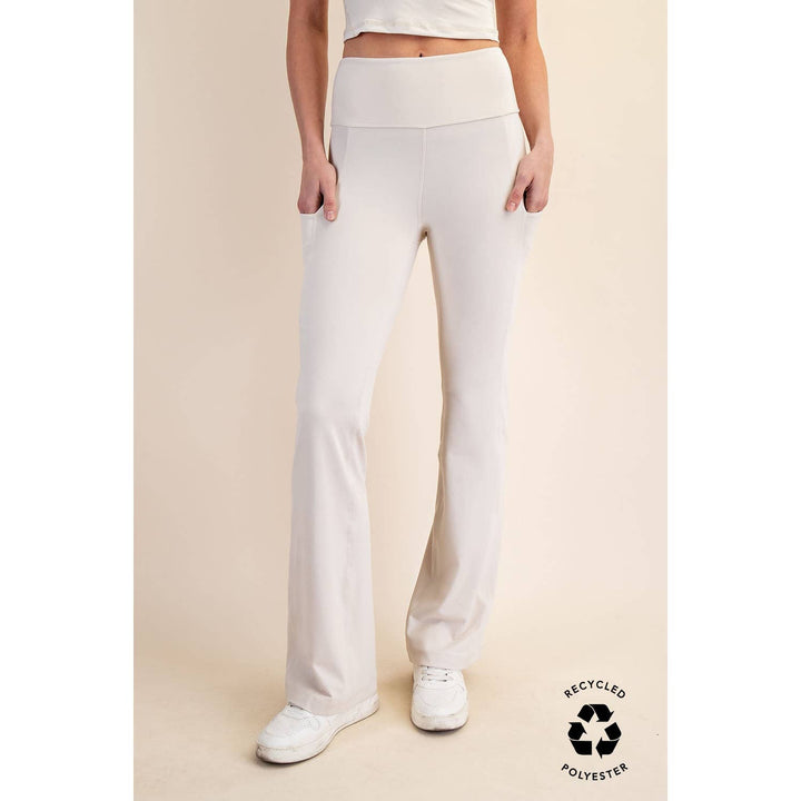RAE MODE RECYCLED BUTTER FLARED LEGGINGS - TRUE RED