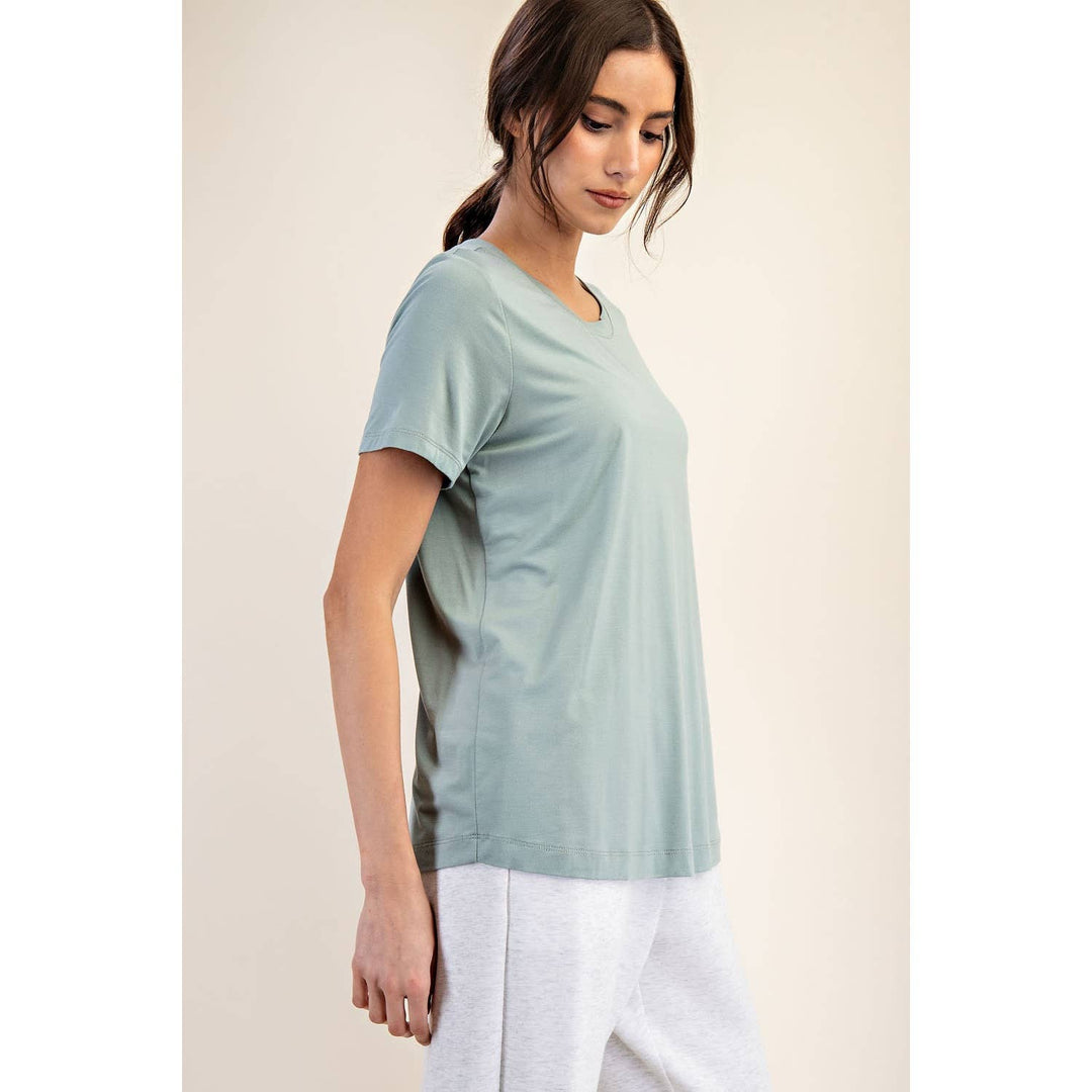 RAE MODE VISCOSE MODAL SHORT SLEEVE TOP - 3 COLORS