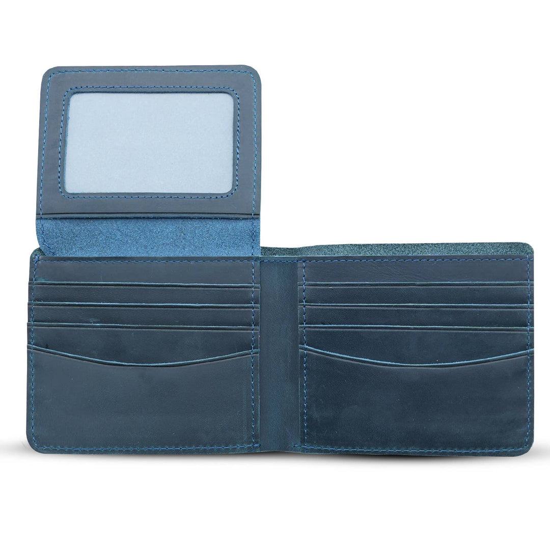 Men's Genuine Leather Wallet with Flap out ID and RFID Technology - 3 colors