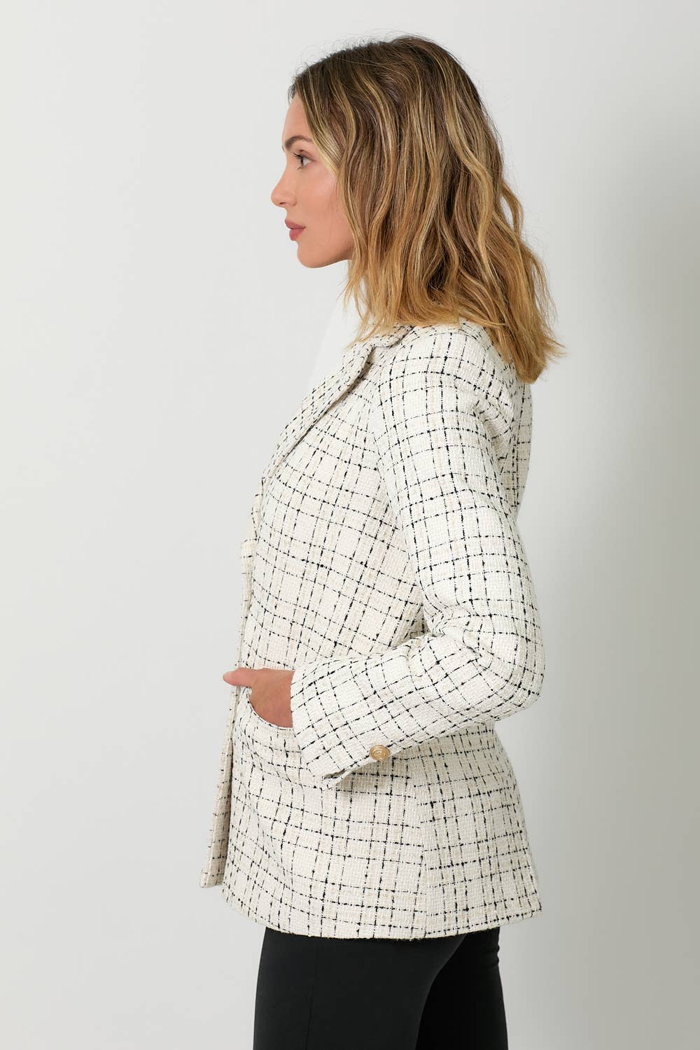 The Luxe Life Double Breasted Tweed Blazer