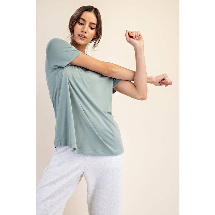 RAE MODE VISCOSE MODAL SHORT SLEEVE TOP - 3 COLORS