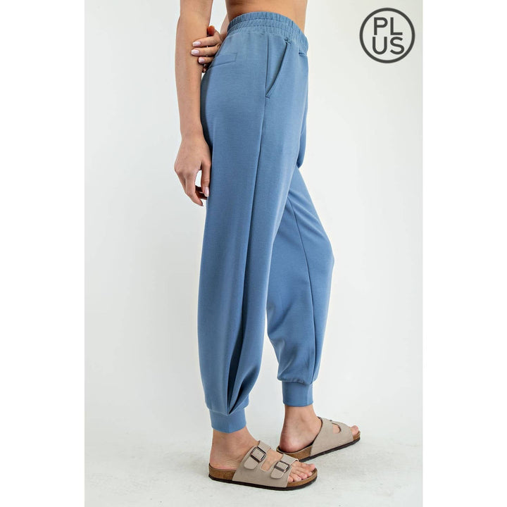 RAE MODE PLUS SIZE MODAL SCUBA FULL LENGTH JOGGER PANT - 3 COLORS