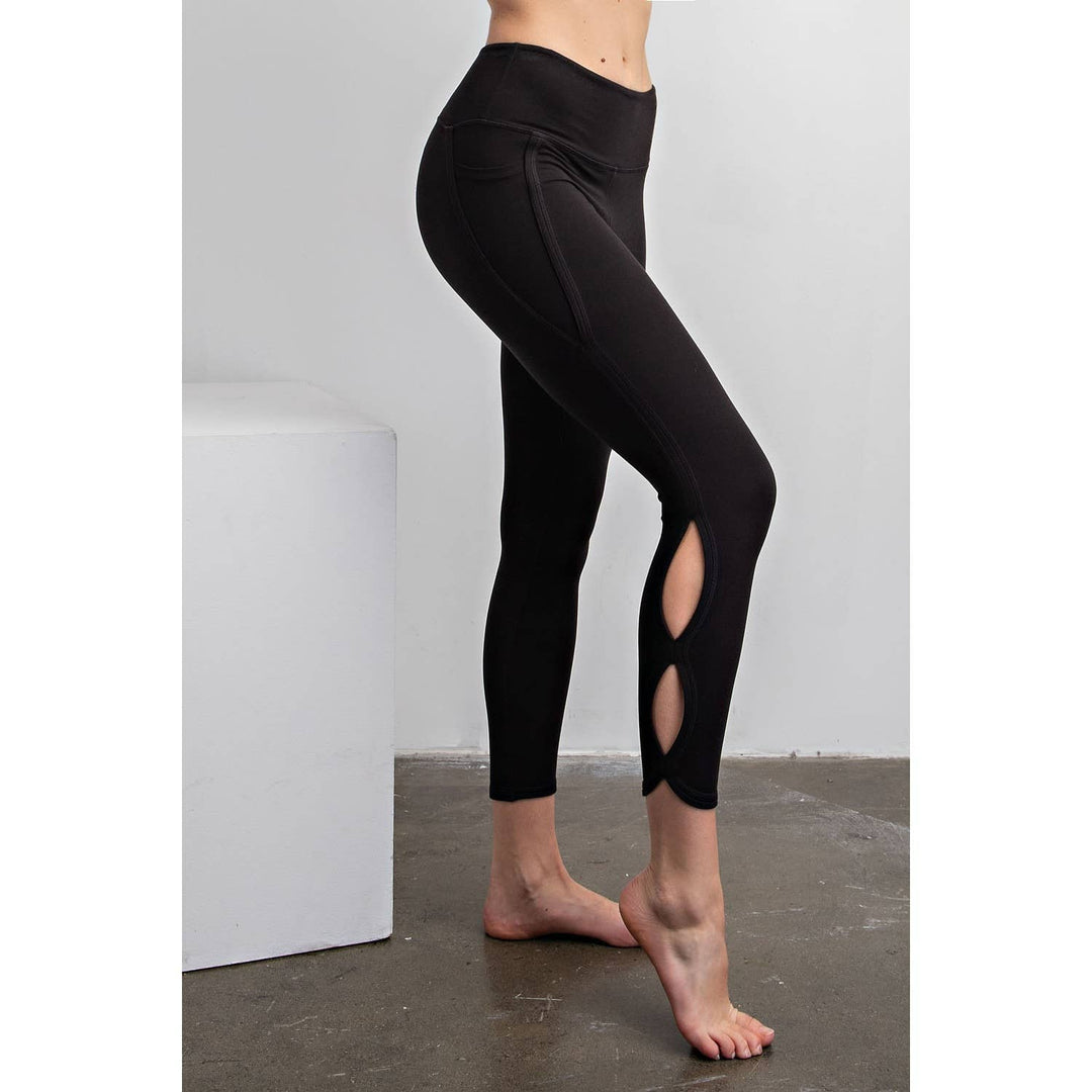 RAE MODE BUTTER HIGH RISE CROPPED YOGA LEGGINGS - GOLDEN APRICOT