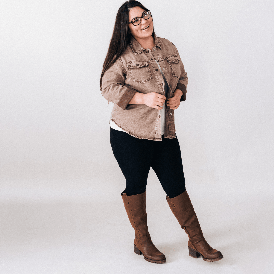 Brown Denim Jacket - Adult