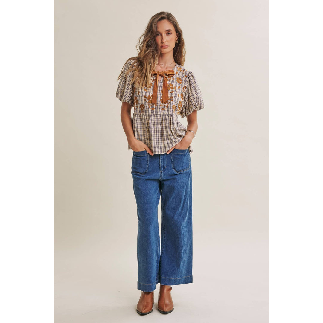 Country Charm Embroidered Blouse