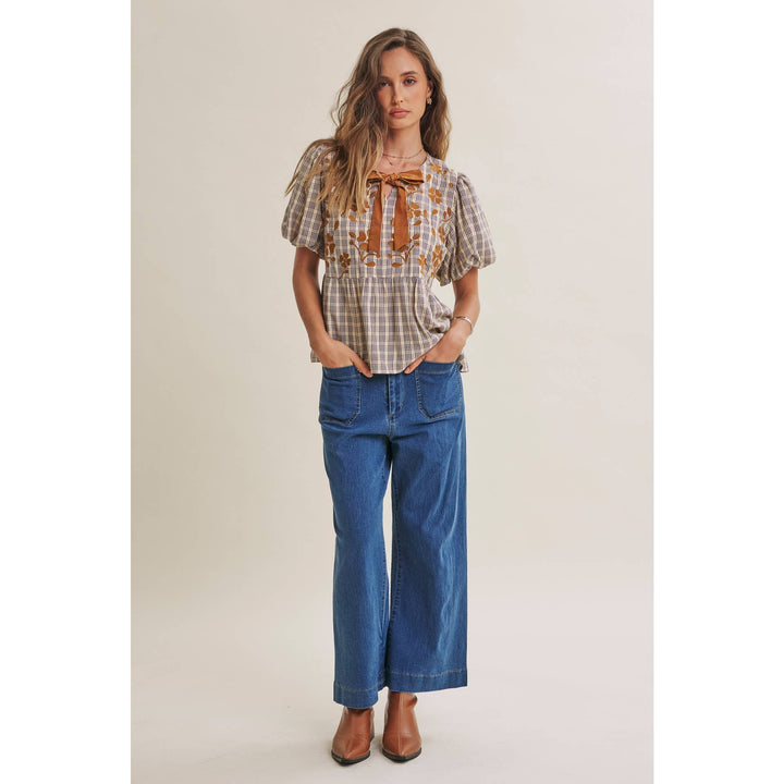 Country Charm Embroidered Blouse