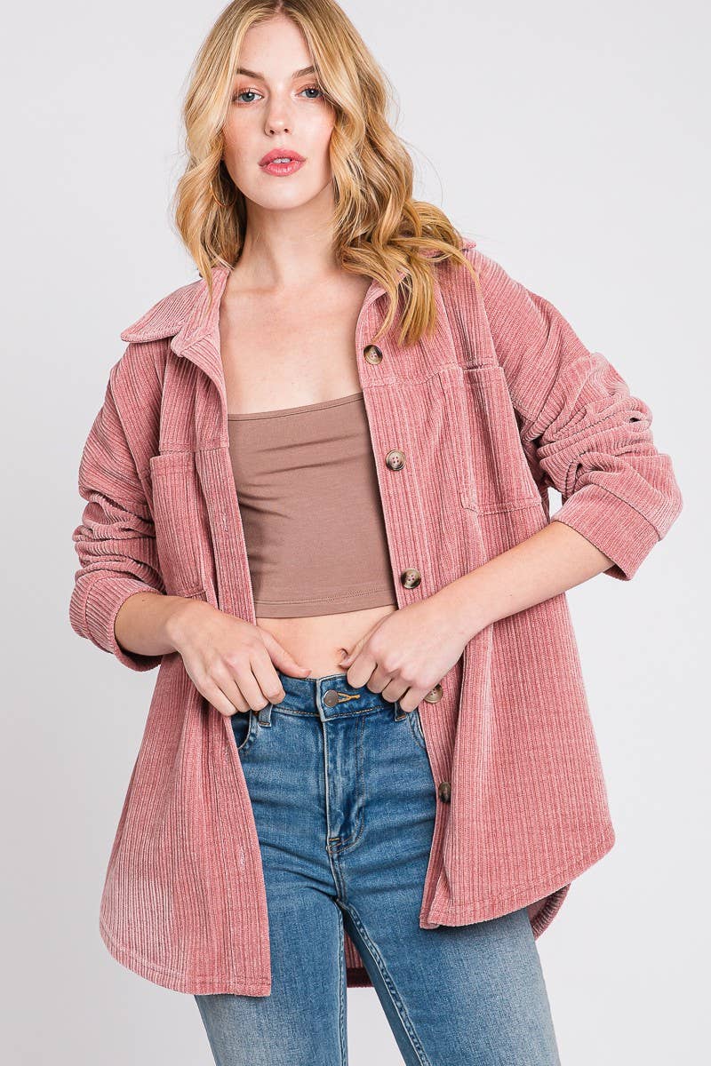 Soft Shirt Tail Shacket