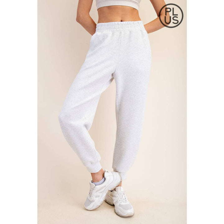 RAE MODE PLUS SIZE MODAL SCUBA FULL LENGTH JOGGER PANT - 3 COLORS