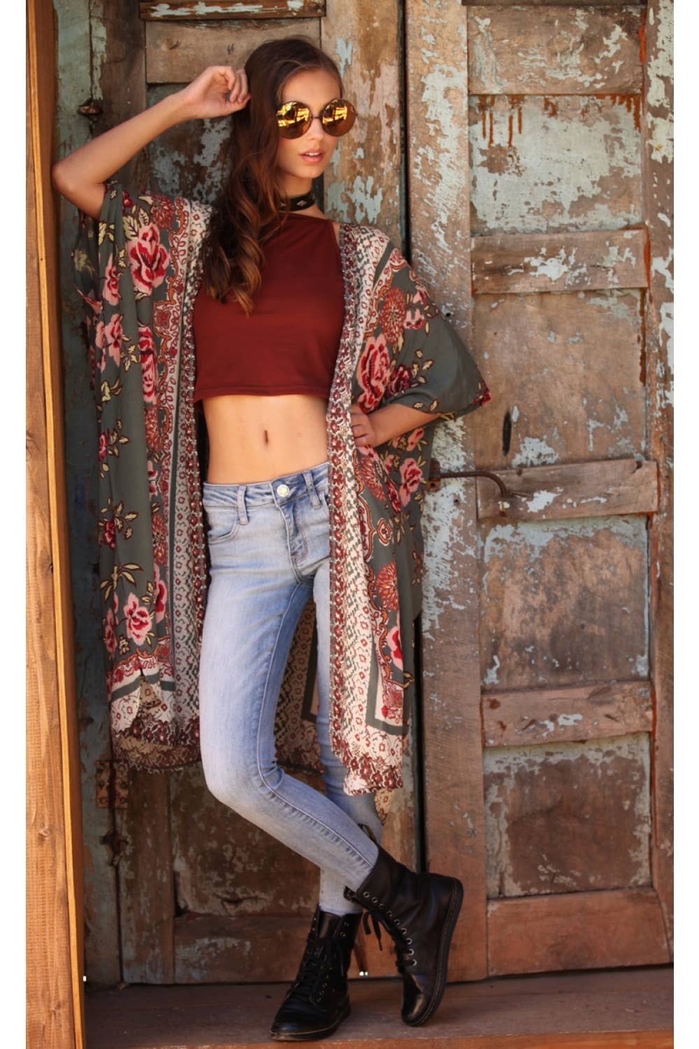 Boho Bloom Lightweight Kimono - 2 COLORS