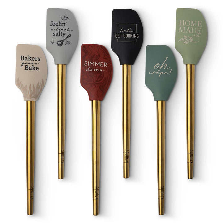 Krumbs Kitchen Elements Spatula w/Metallic Gold Handle - 6 styles/colors