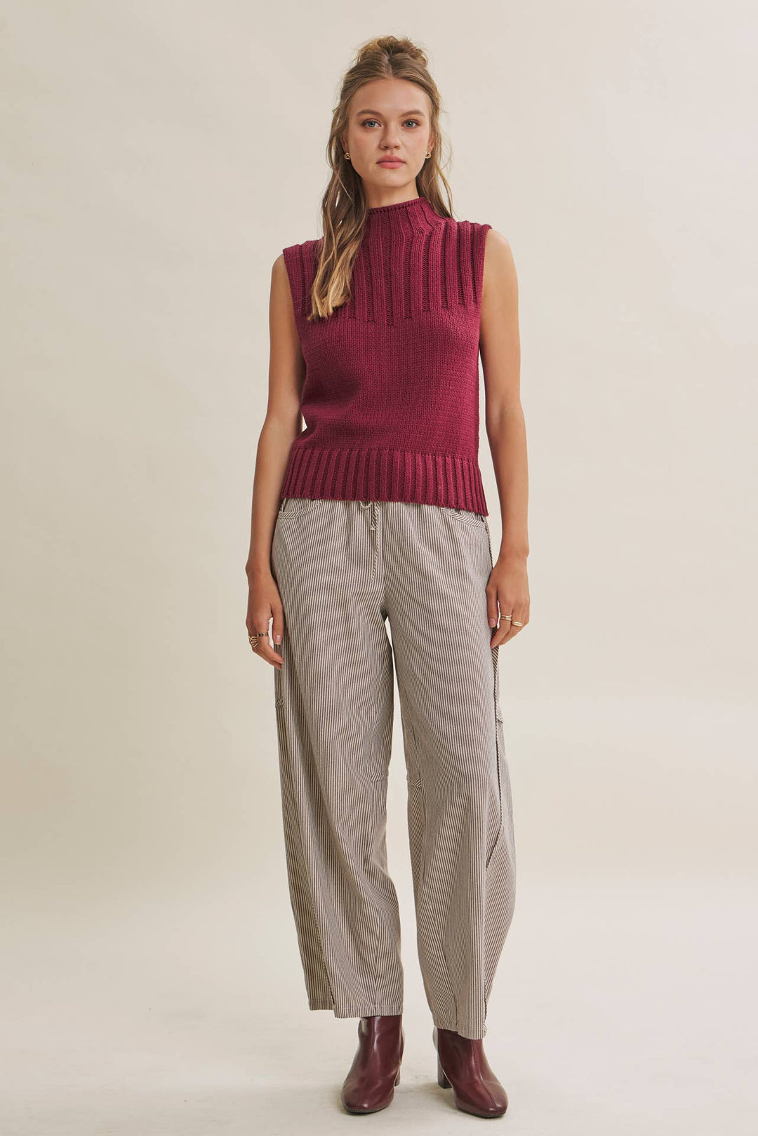 Everyday Favorite Striped Barrel Pants – 3 Colors