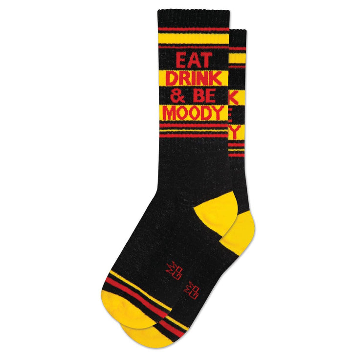 Eat Drink & Be Moody Gym Crew Socks