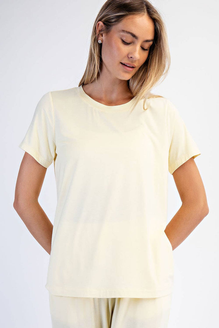 RAE MODE VISCOSE MODAL SHORT SLEEVE TOP - 3 COLORS