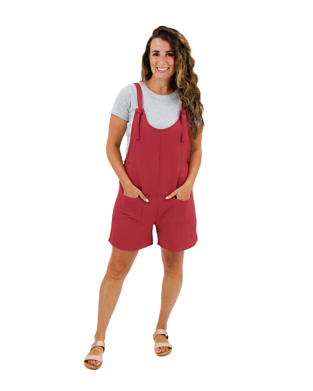 Easy Breezy Romper in Hibiscus