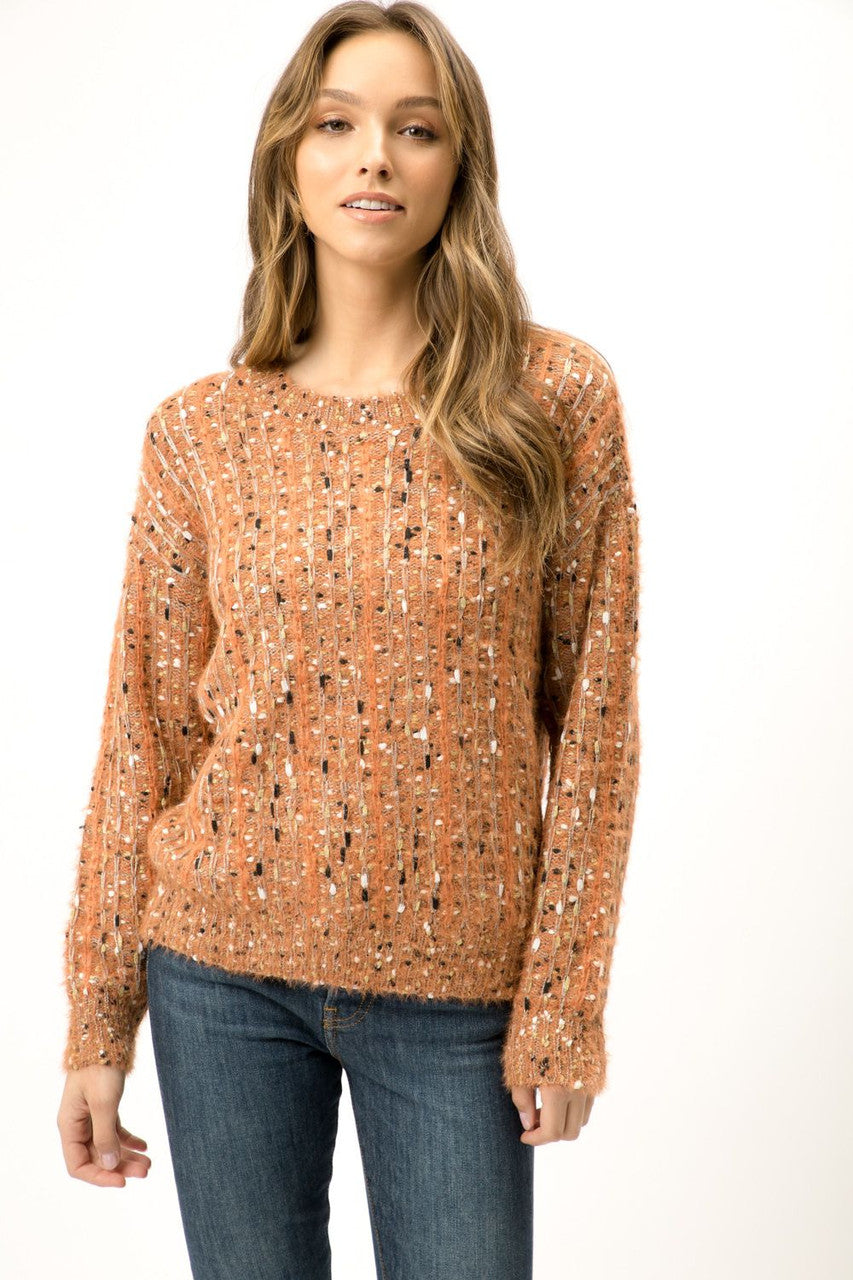 Lurex Sweater- In Rust