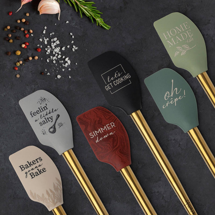 Krumbs Kitchen Elements Spatula w/Metallic Gold Handle - 6 styles/colors