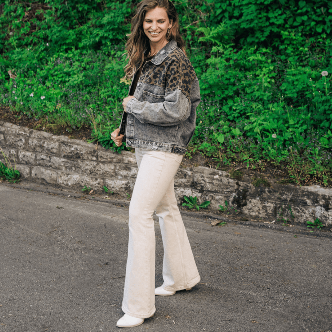 Wild Side of Denim Leopard Print Jacket