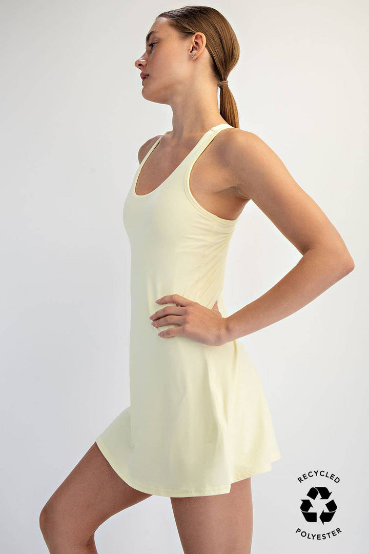 TENNIS ROMPER DRESS - Espresso