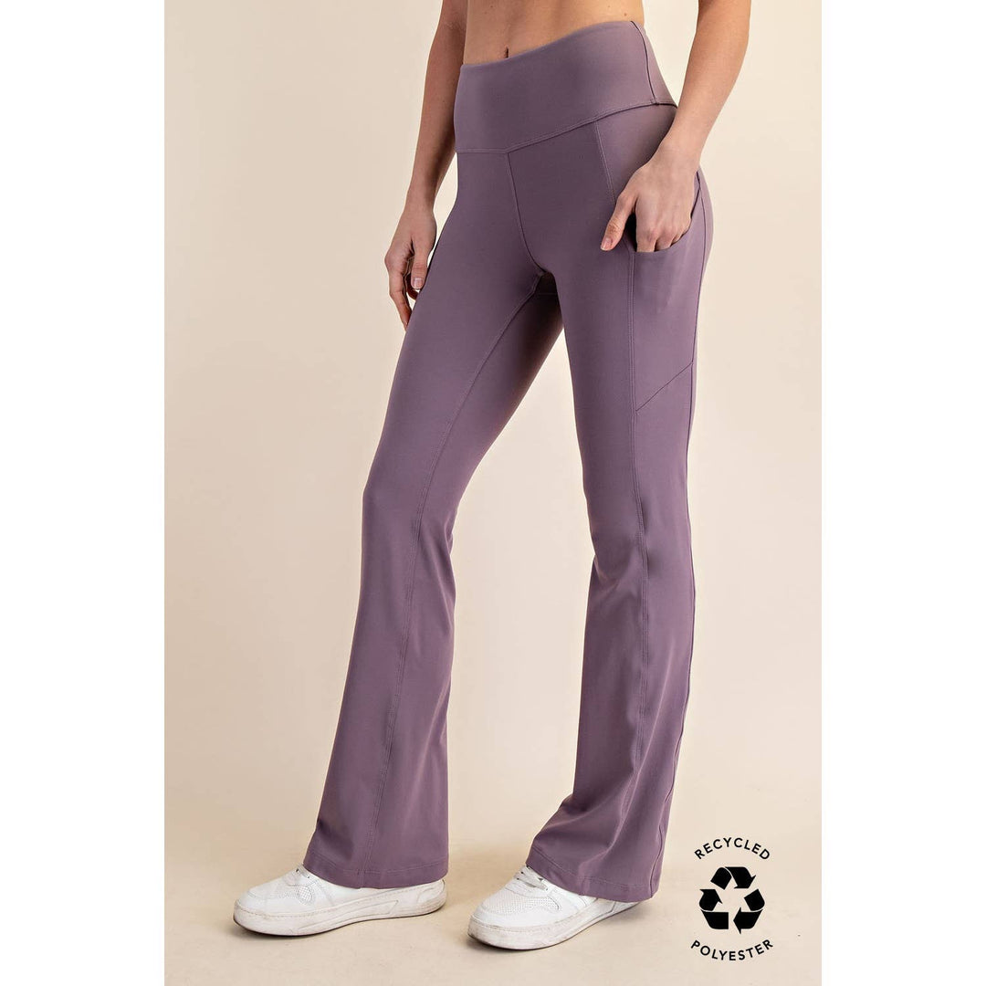 RAE MODE RECYCLED BUTTER FLARED LEGGINGS - TRUE RED