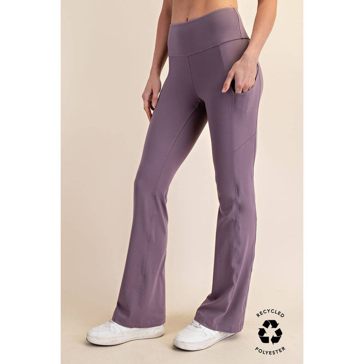 RAE MODE RECYCLED BUTTER FLARED LEGGINGS - TRUE RED