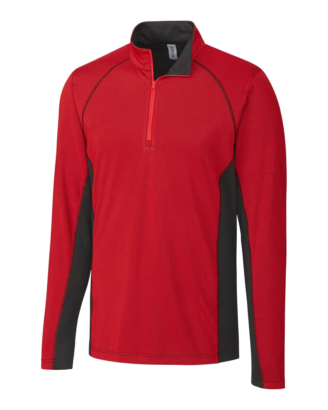 Mavericks Clique Ice Pique Colorblock Mens Half Zip Pullover - Red