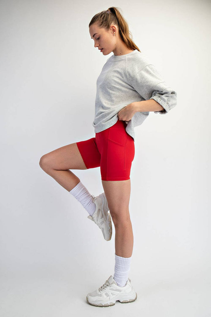 RAE MODE NYLON BUTTER 6IN BIKER SHORTS - 2 colors!