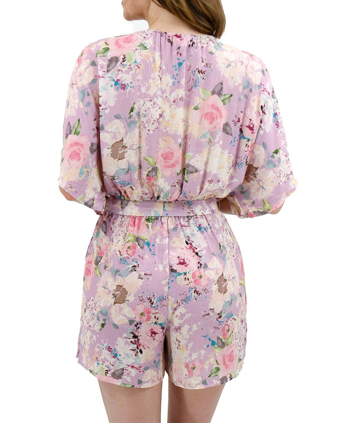 Sweetest Floral Romper in Purple Floral