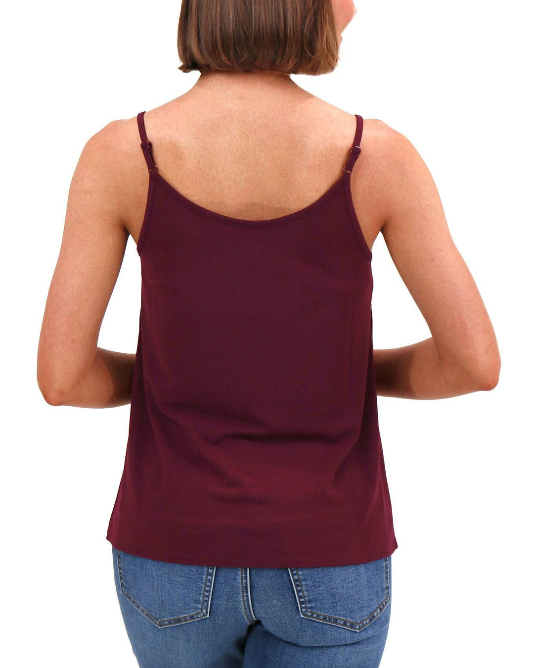 Scoop Neck Cami In Wine