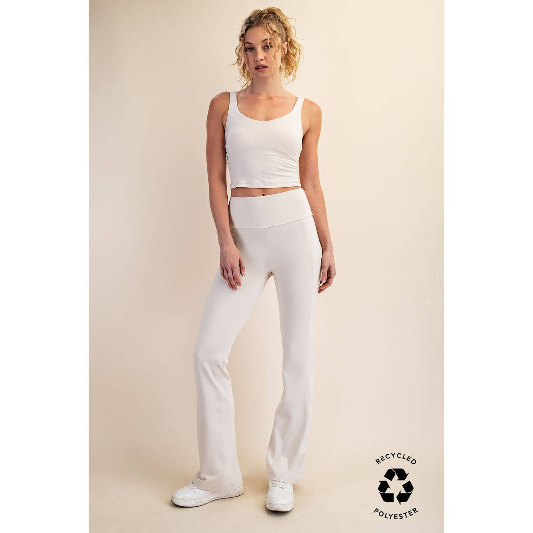 RAE MODE RECYCLED BUTTER FLARED LEGGINGS - TRUE RED