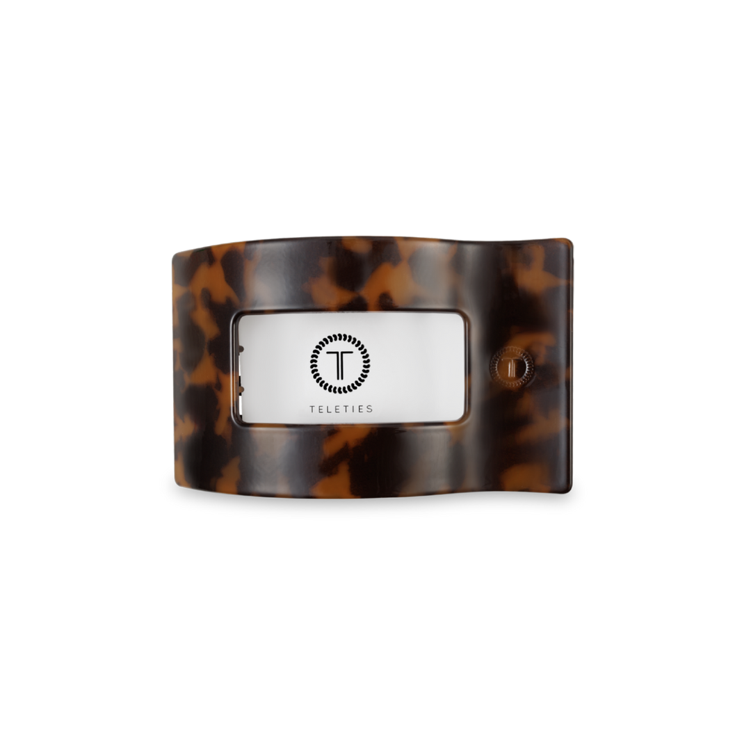 Flat Rectangle Hair Clip | Small | Tortoise