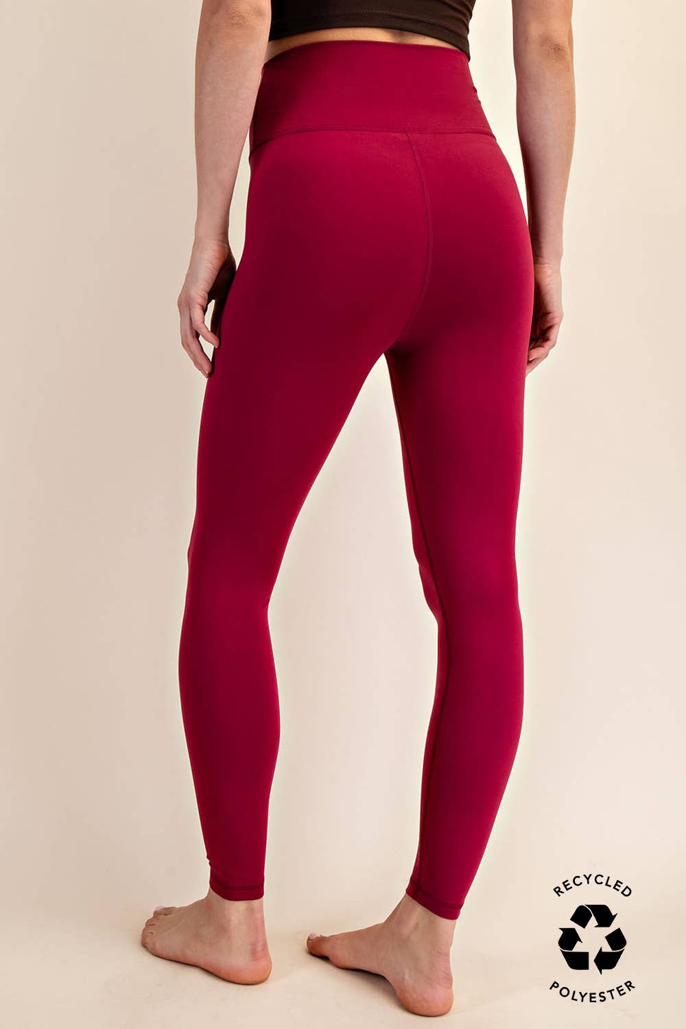 V WAIST FULL LENGTH LEGGINGS - Espresso