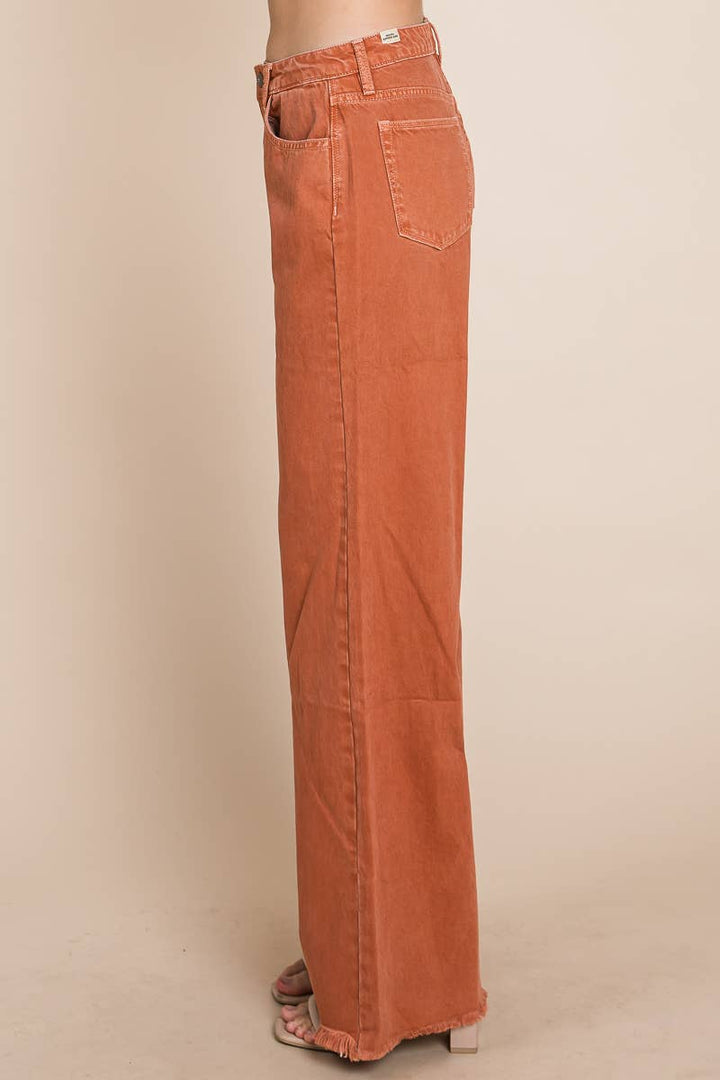 Wide Leg Jeans in Baked Clay