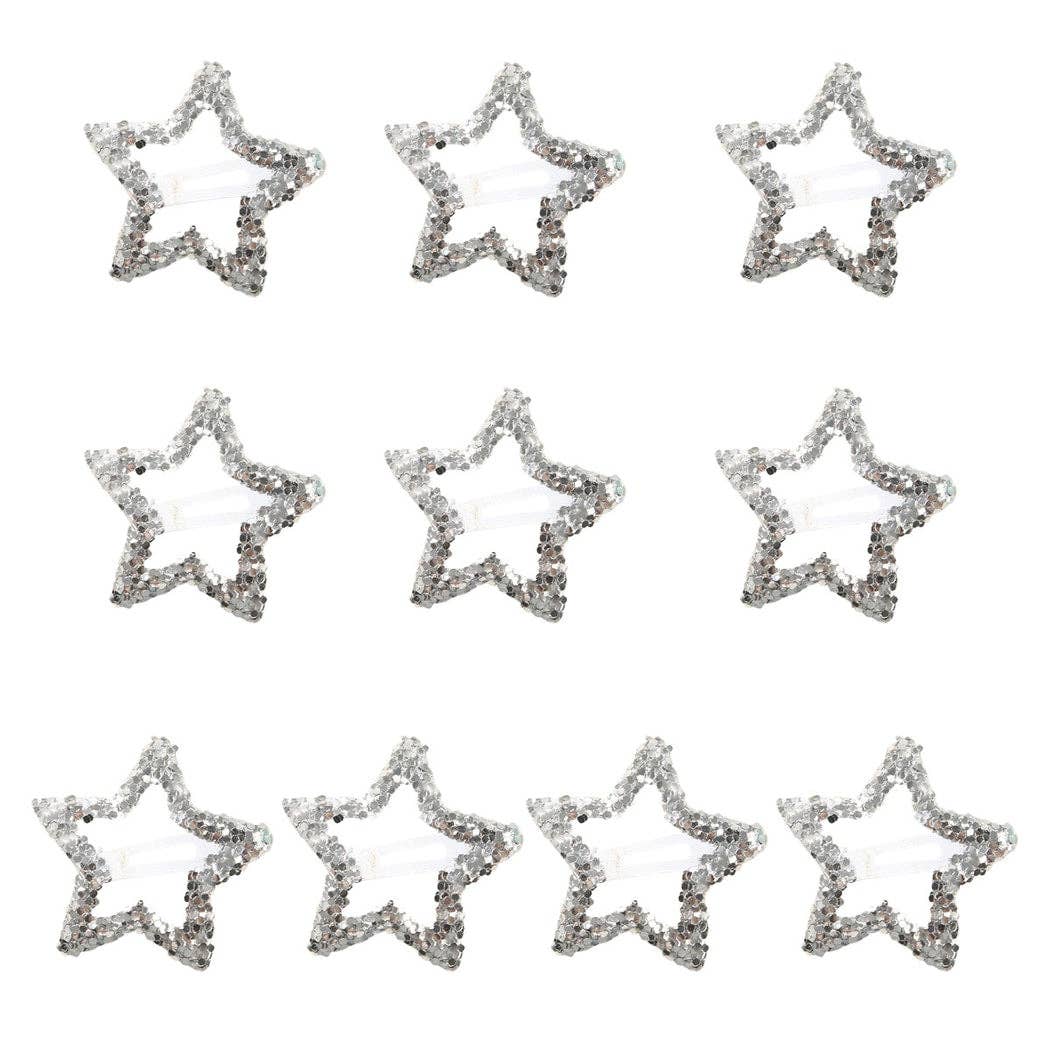 Game Day Star Barrette Set - Silver