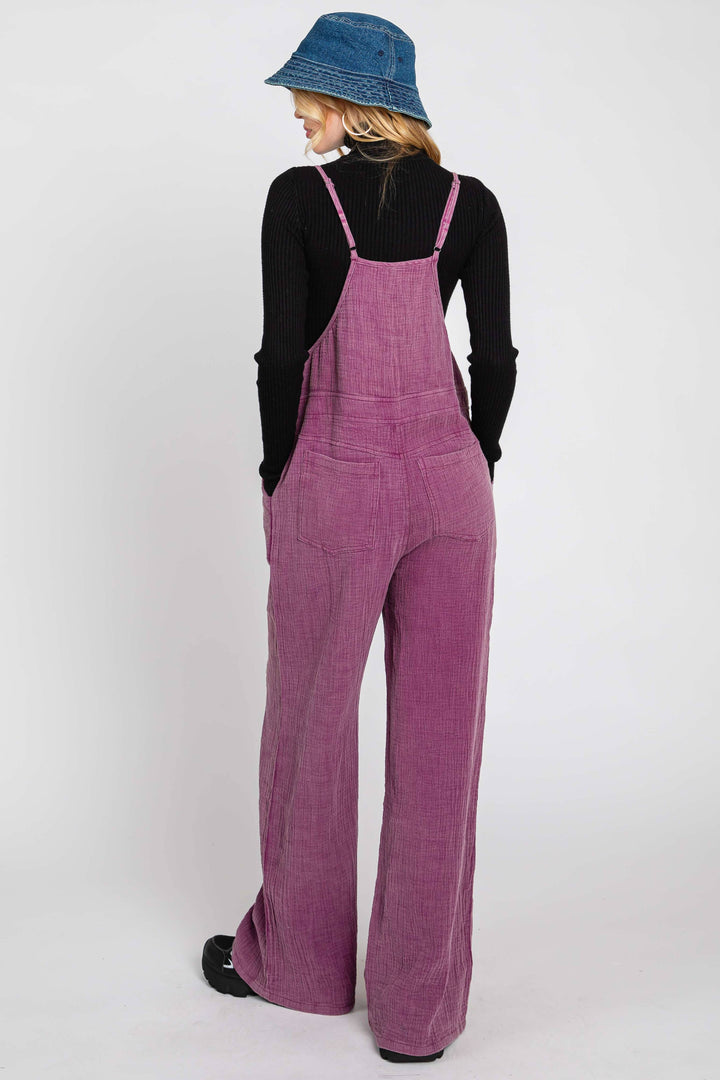 Washed Relaxed Jumper in Magenta