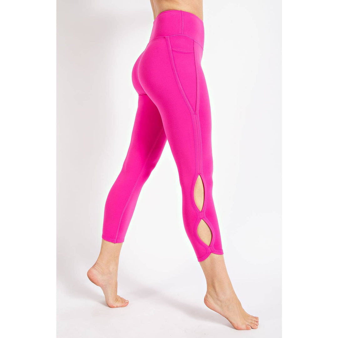 RAE MODE BUTTER HIGH RISE CROPPED YOGA LEGGINGS - GOLDEN APRICOT