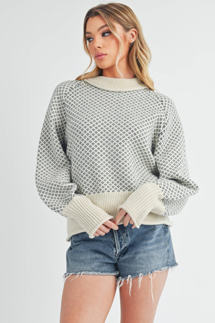 Echo Sweater - White/Navy