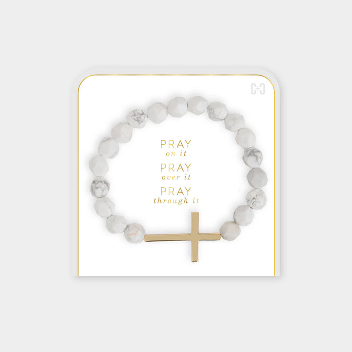 Pray on it, Pray over it, Pray through it Bracelet - 4 Colors