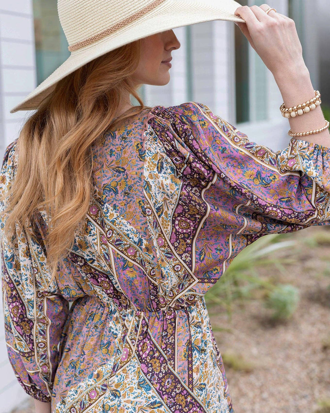 Arabelle Hi-Low Patchwork Floral Dress