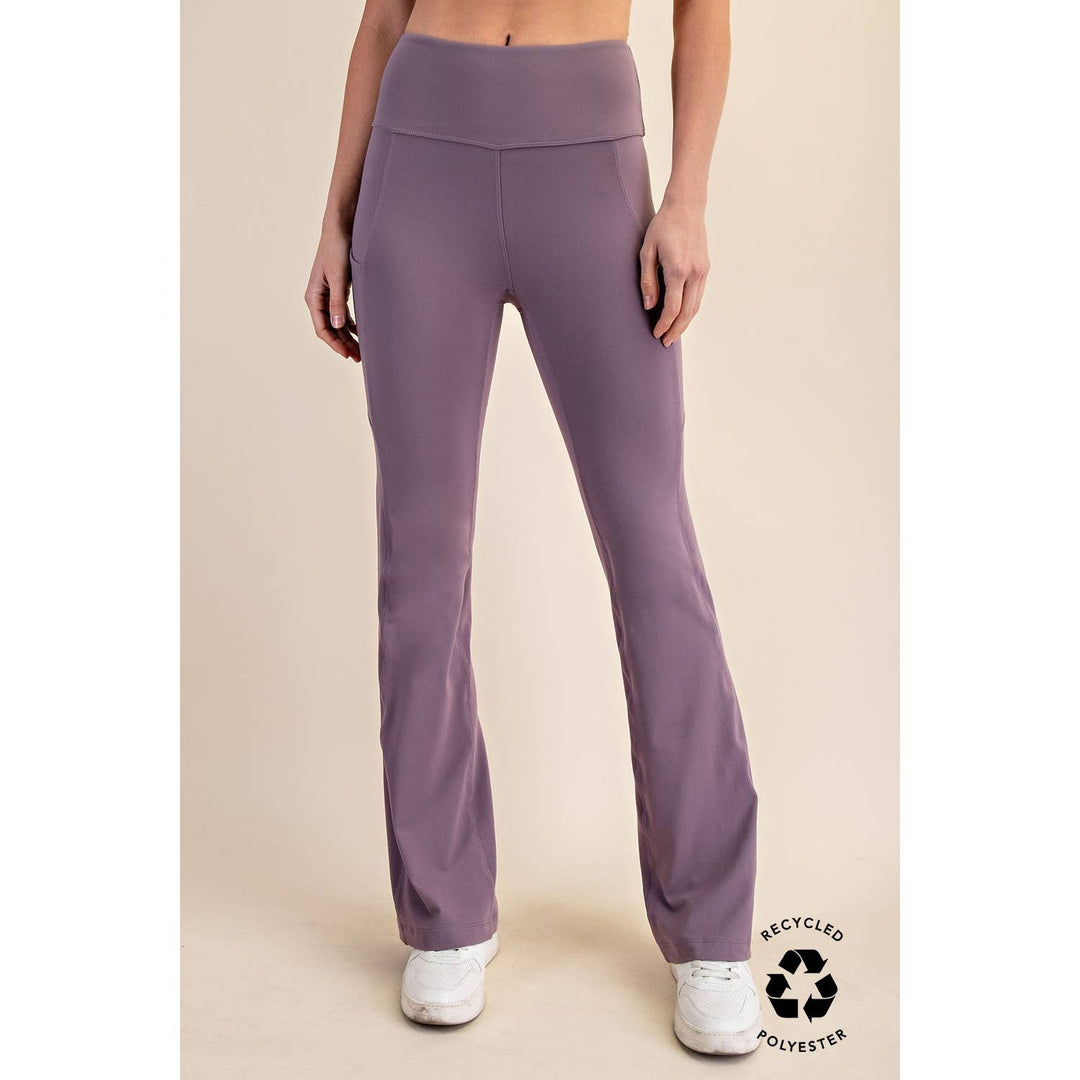 RAE MODE RECYCLED BUTTER FLARED LEGGINGS - TRUE RED